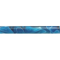 19mm Round Acrylic Pen Blank, Royal Blue / White & Black Swirl