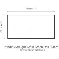 Straight grain green oak brace 50mm x 100mm x 700 mm