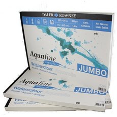 Daler Rowney A3 Aquafine Jumbo smooth Watercolour Pad - 50 sheets