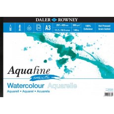 Daler Rowney A3 Aquafine Smooth Watercolour Paper Pad