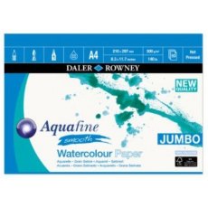 Daler Rowney A4 Aquafine Jumbo Smooth Watercolour Pad - 50 sheets