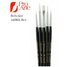 Pro Arte Scholar All Media Paintbrush Set - 5 pieces 34WA