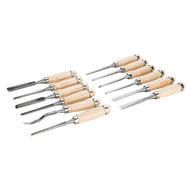 Silverline Precision Wood Carving Set 12pce 200mm