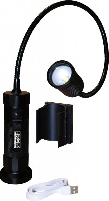Record Power Magnetic LED Work Light with Flexible Neck