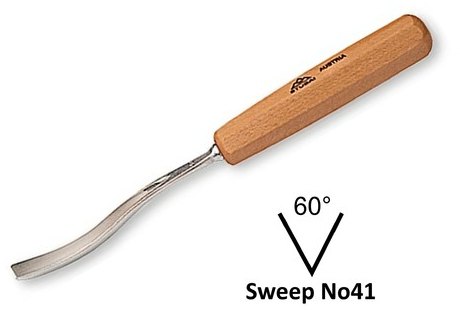 Stubai 10mm Bent V-Parting Tool No41 Sweep - V-parting tool - Yandles