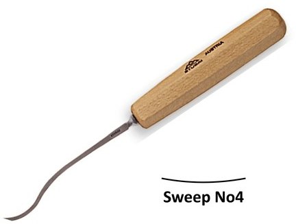 Stubai Stubai 3mm Spoon Flat Carving Gouges No4 Sweep