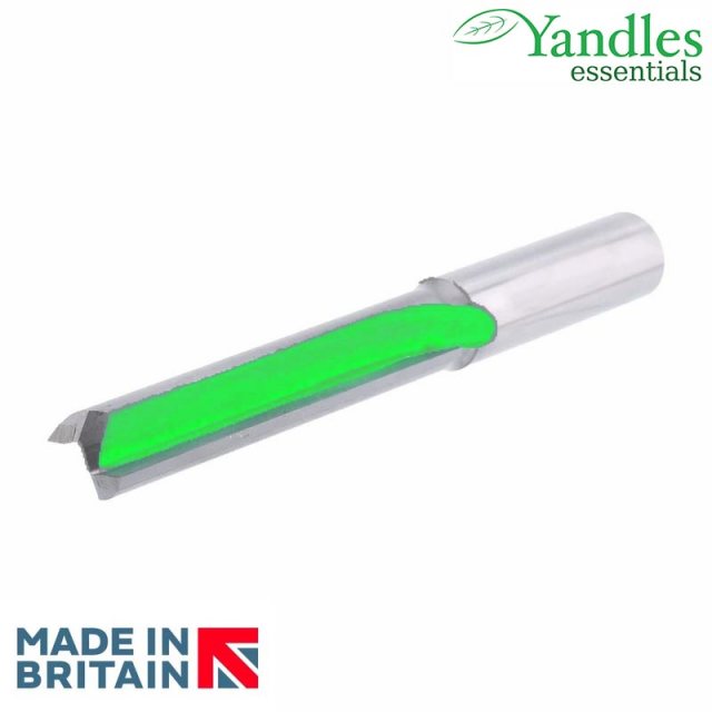Yandles 1/2' 2 flute worktop cutter 12.7mm diameter, 50mm depth of cut, overall length 83.5mm