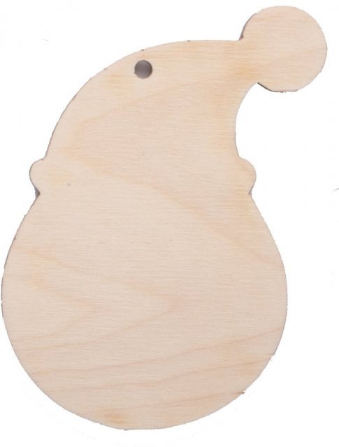 Plywood Santa Head, Suitable for Pyrography