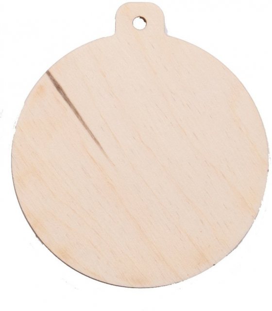 Plywood Christmas Bauble, Suitable for Pyrography