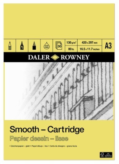 Daler Rowney Daler Rowney A3 Smooth Cartridge Paper Pad