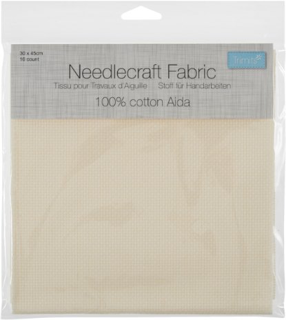 Trimits Needlecraft Fabric 16 count Cream