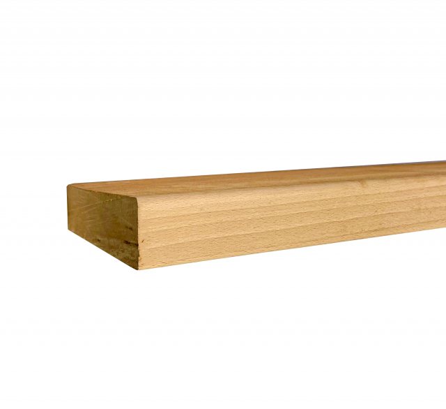 Side View of a Solid Beech Shelf