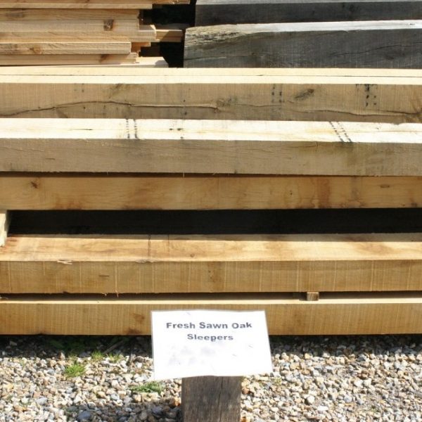 Green Oak Railway Sleepers 200mm x 100mm x 2.4m