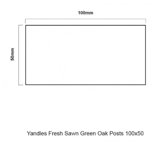 Green Oak Posts/Beams 100mm x 50mm x 2.4m