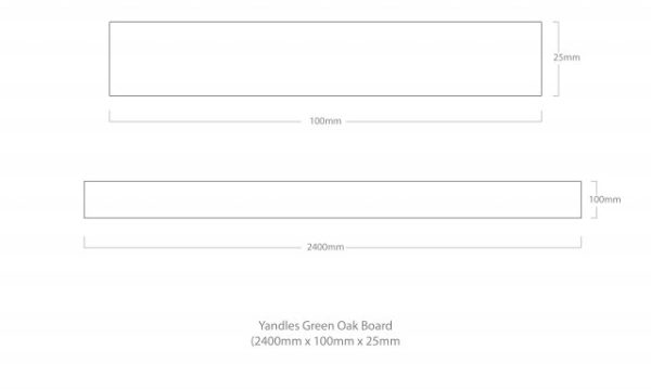 Green Oak Fascia Board 100mm x 25mm x 2.4m