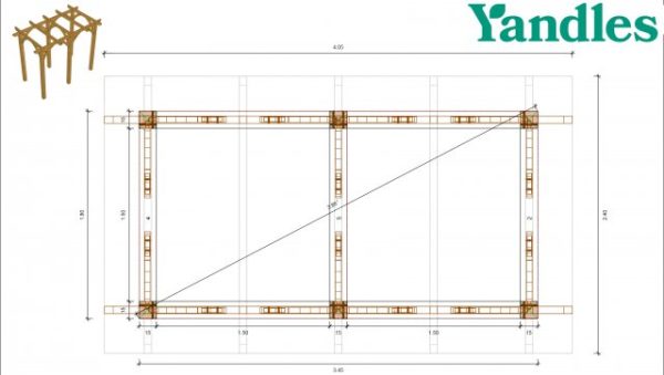 150mm Oak Pergola