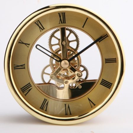 Gold skeleton clock 120mm