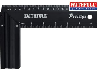 Faithfull Prestige Try Square Black Aluminium 200mm