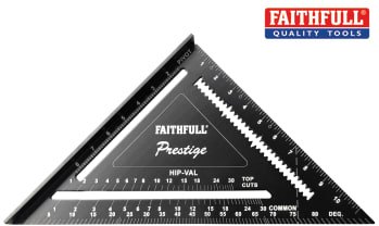 Faithfull Prestige Quick Square Black Aluminium 300mm (12in)