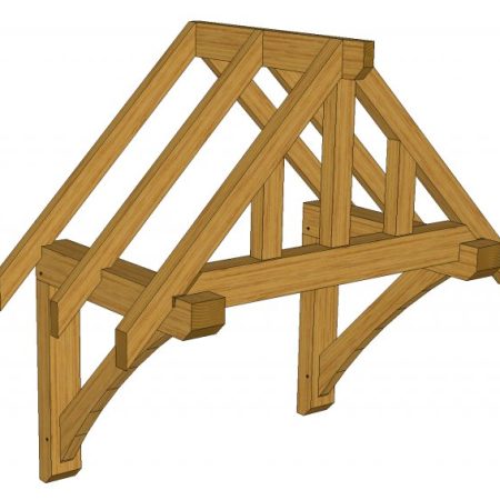 Green Oak Wall Mounted Porch Kit