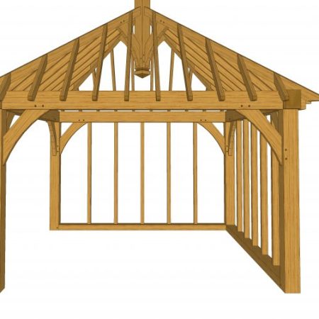 Green Oak Gazebo Kit 4m x 4m