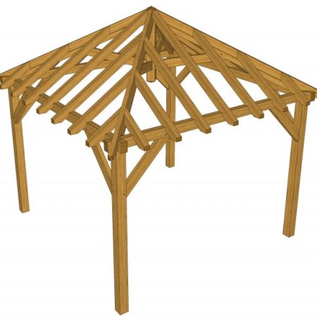 Green Oak Gazebo Kit 3m x 3m