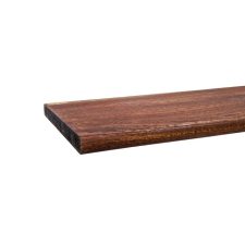 Side View of a Solid Sapele Shelf