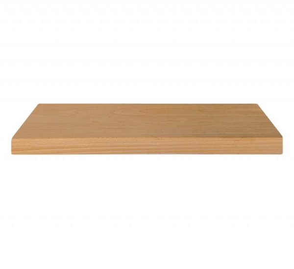 Front View of a Solid Beech Shelf