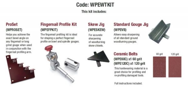 NEW Pro Edge Ultimate Sharpening Woodturners Accessory Kit WPEWTKIT